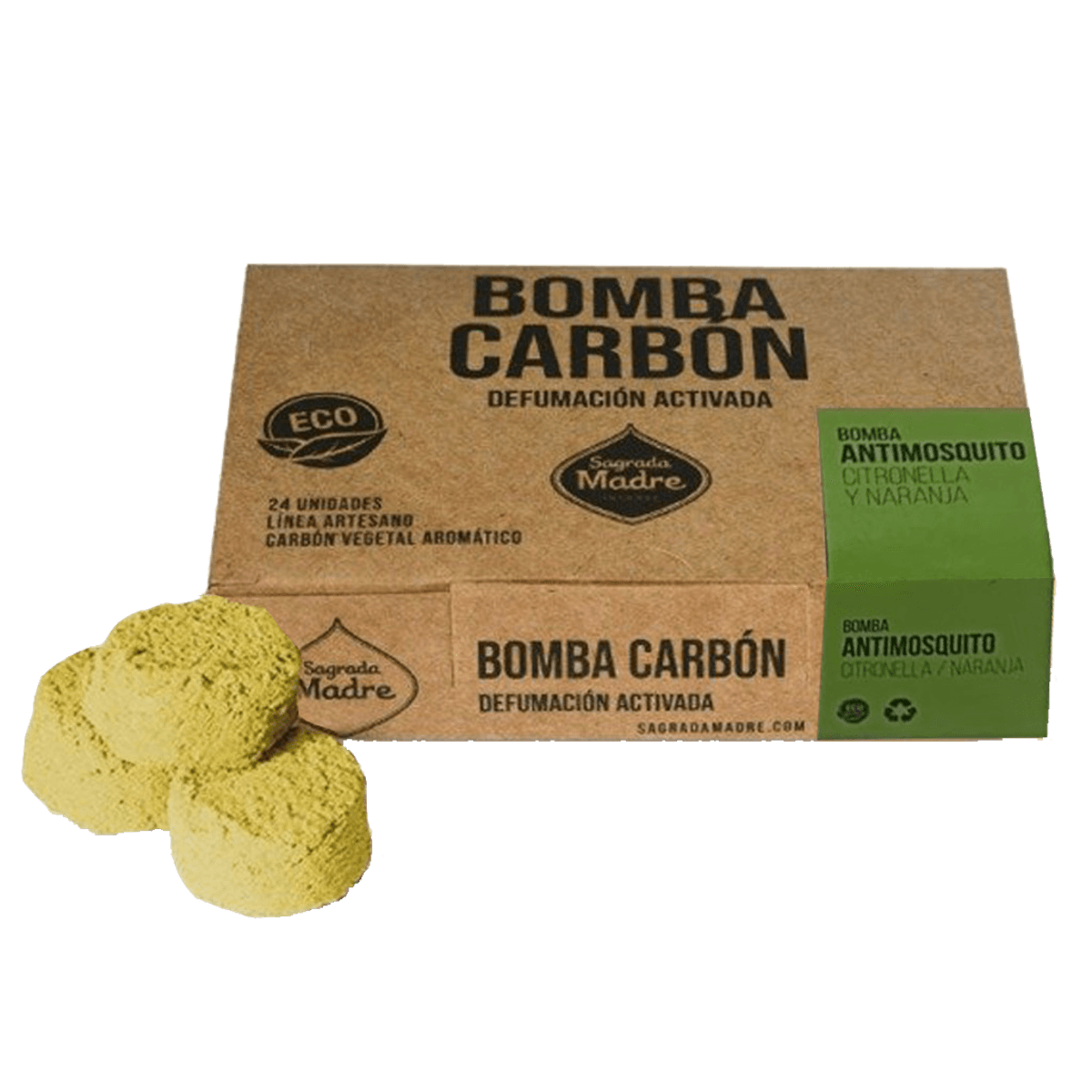 Bomba Carbón - Antimosquito Citronella Naranja x 24