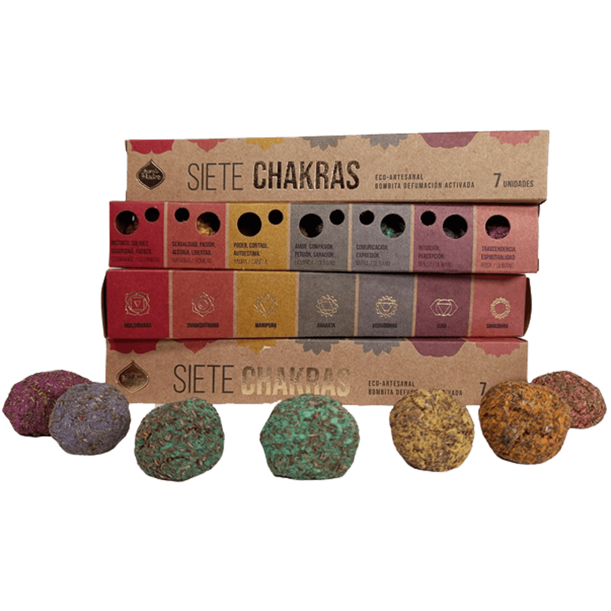 Bombita Defumación Activada - Siete Chakras