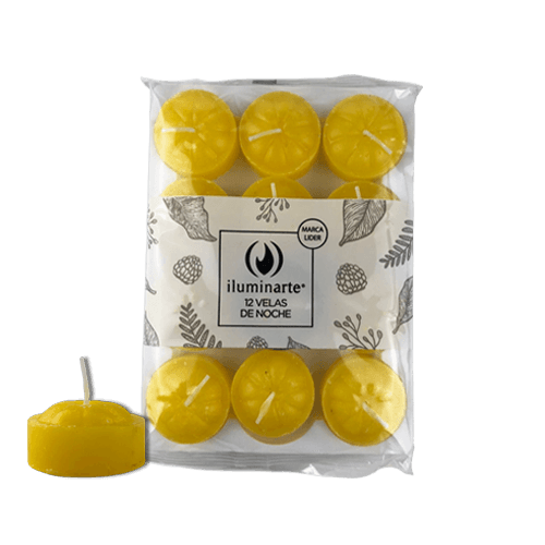 Velas de Noche - Amarillo Pack 12