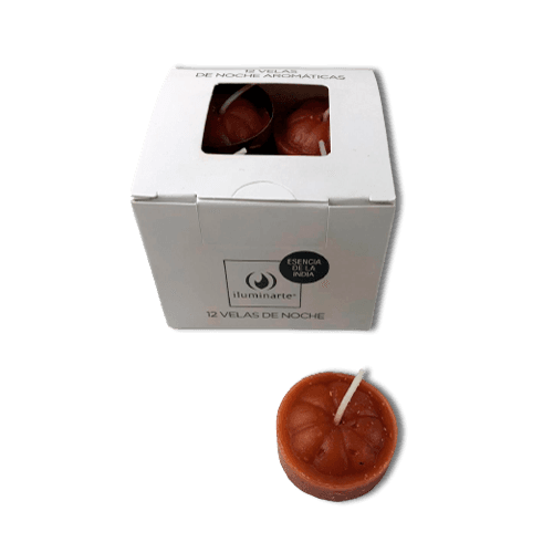 Velas Noche Cubo Aromatica (008A) - Esencia de la India Pack 12