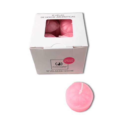 Velas Noche Cubo Aromatica (008A) - Rosa Pack 12