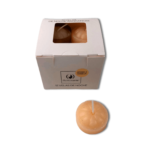 Velas Noche Cubo Aromatica (008A)- Vainilla Pack 12