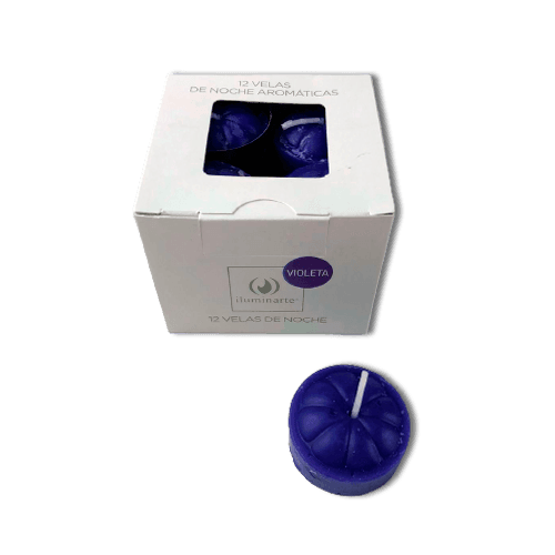 Velas Noche Cubo Aromatica (008A) - Violeta Pack 12