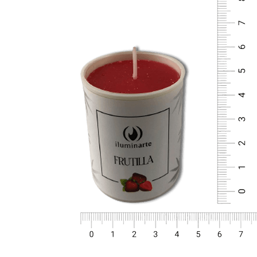 Velón Votivo Aromático (con vaso 060) - Frutilla