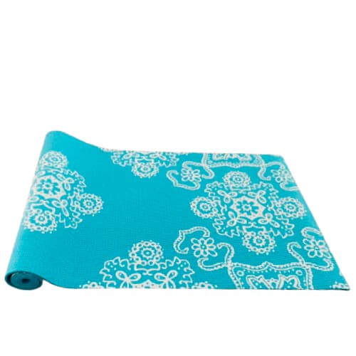 Mat de Yoga Celeste con Diseño Floral (YM06P304)