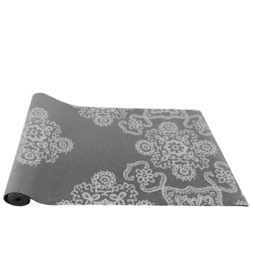 Mat de Yoga Gris Diseño Floral (YM06P106)