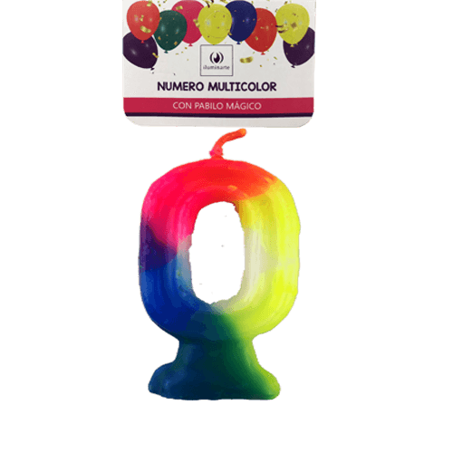 Vela Número Multicolor Bolsa - 0