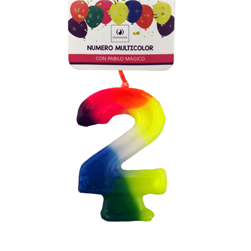 Vela Número Multicolor Bolsa - 2