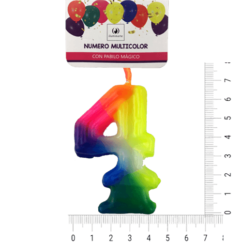 Vela Número Multicolor Bolsa - 4