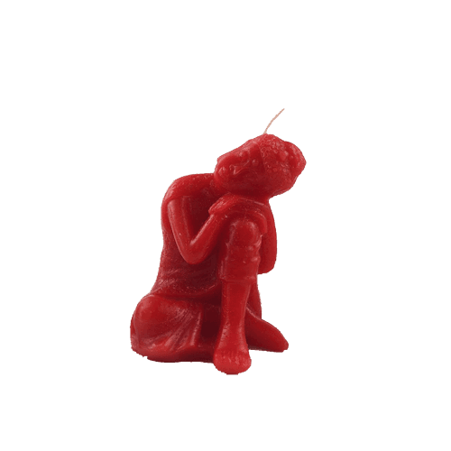 Vela Buda Recostado - Rojo (030G)