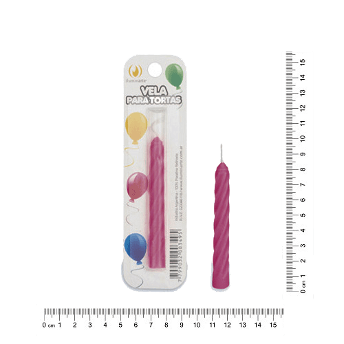 Vela Para Tortas - Fucsia