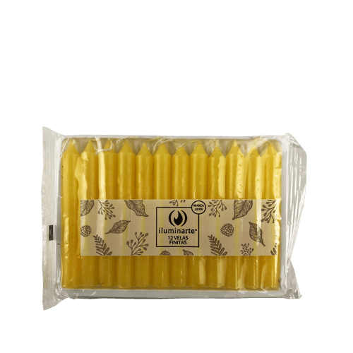 12 Velas Finitas - Amarillo (020)