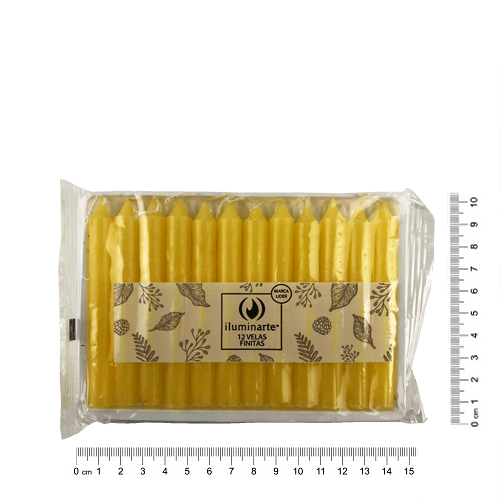 12 Velas Finitas - Amarillo (020)