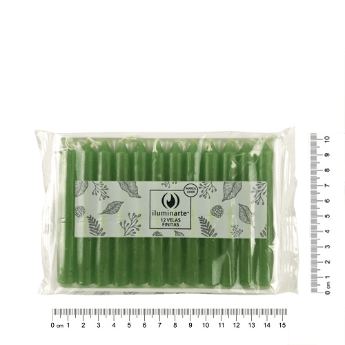 12 Velas Finitas - Verde Manzana (020)