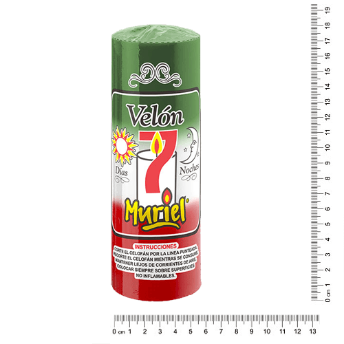 Vela 7 Días Muriel Verde Blanco Rojo (010)