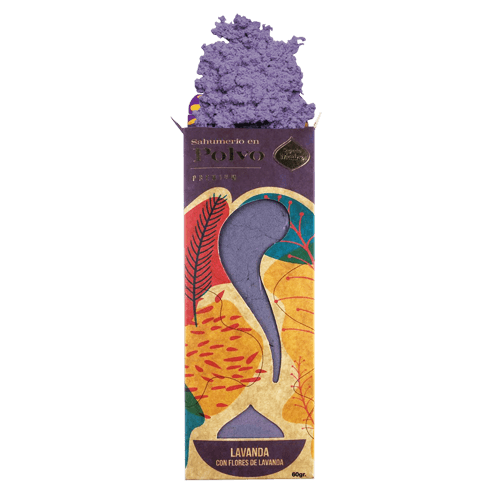 Sahumerio en Polvo Premium - Lavanda con Flores de Lavanda