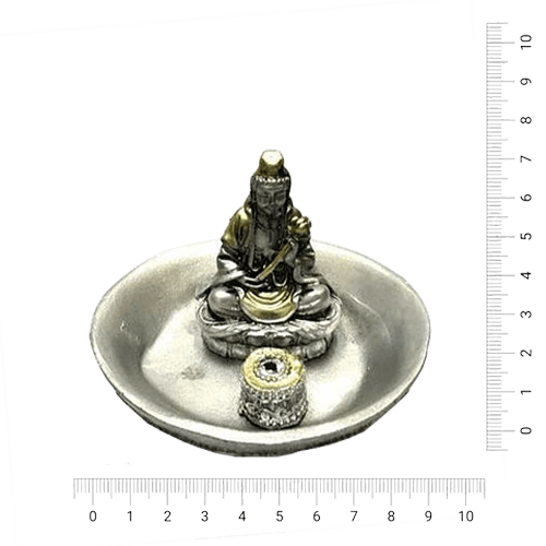 Porta Sahumerio Kwuan Yin Plata y Oro (F162)