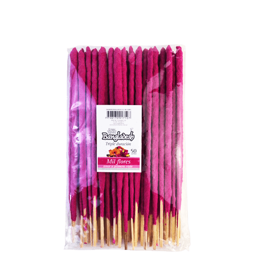 Bangladesh Sahumerio Triple Empaste x 50 - Mil Flores (432B)