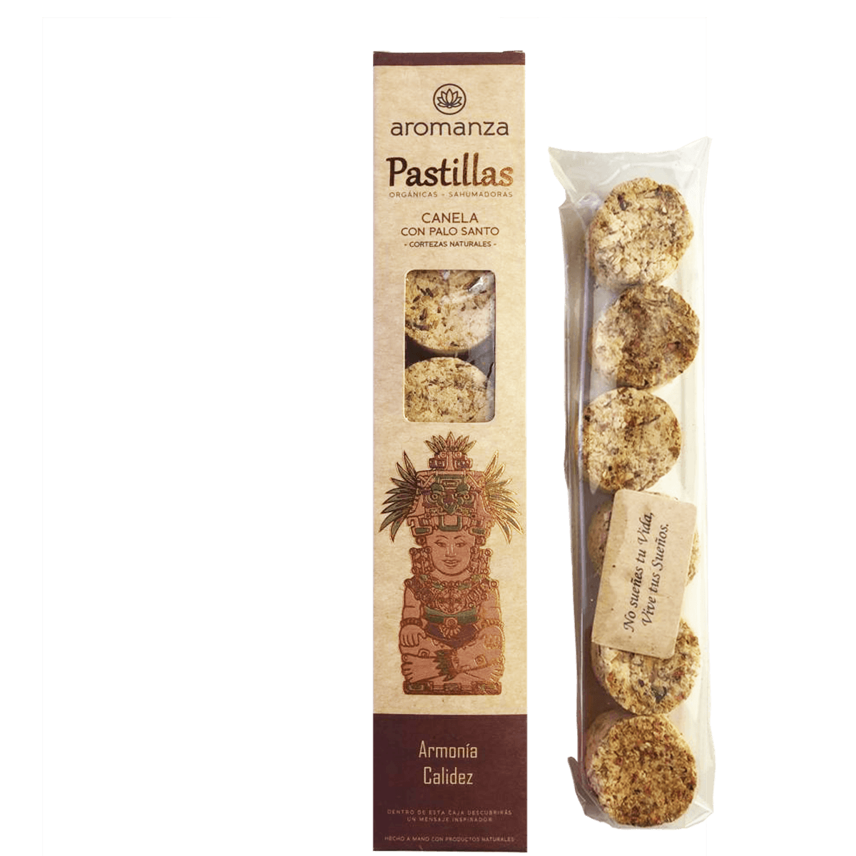 Pastillas Orgánicas Sahumadoras - Canela con Palo Santo (101MB)