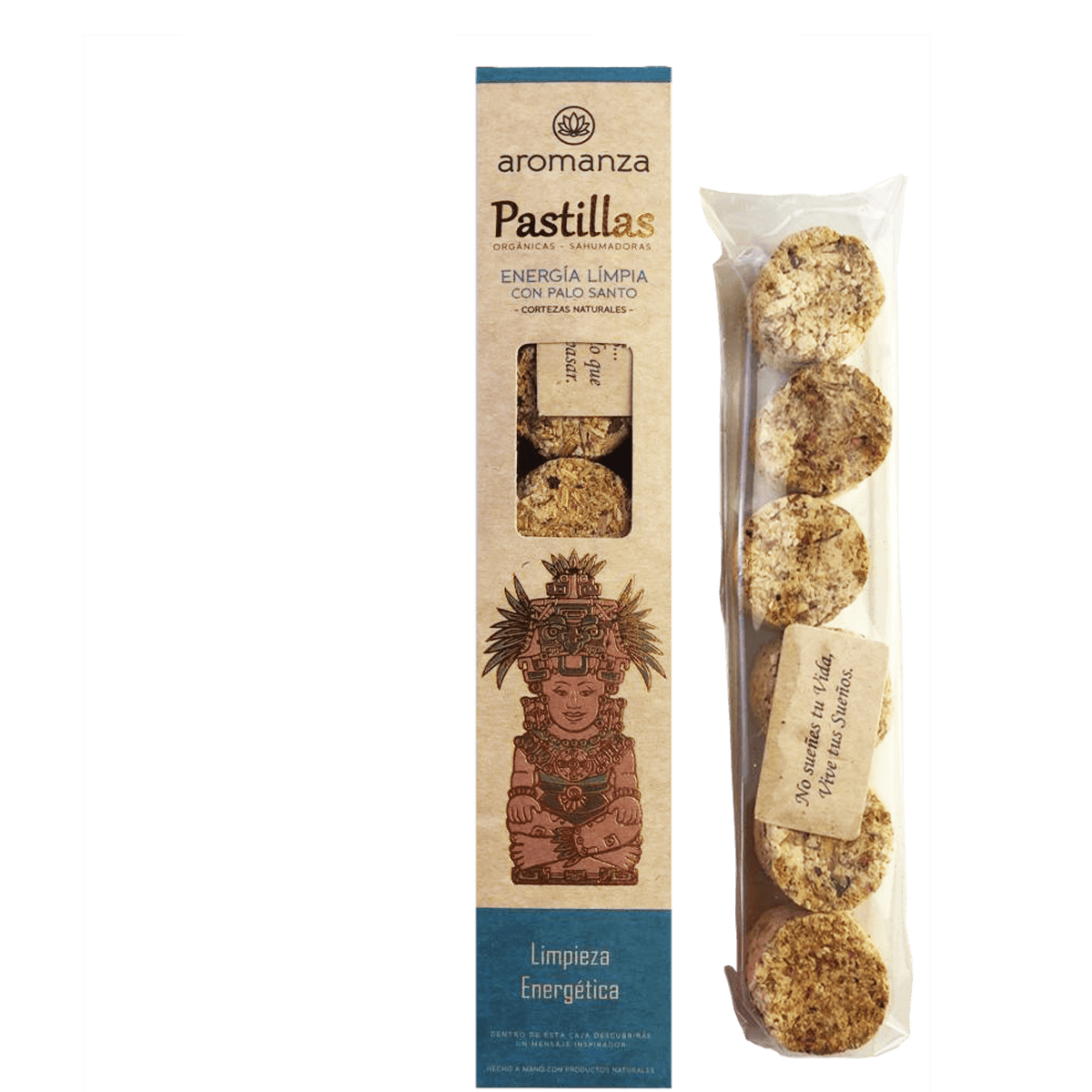 Pastillas Orgánicas Sahumadoras - Energía Limpia con Palo Santo (101MB)