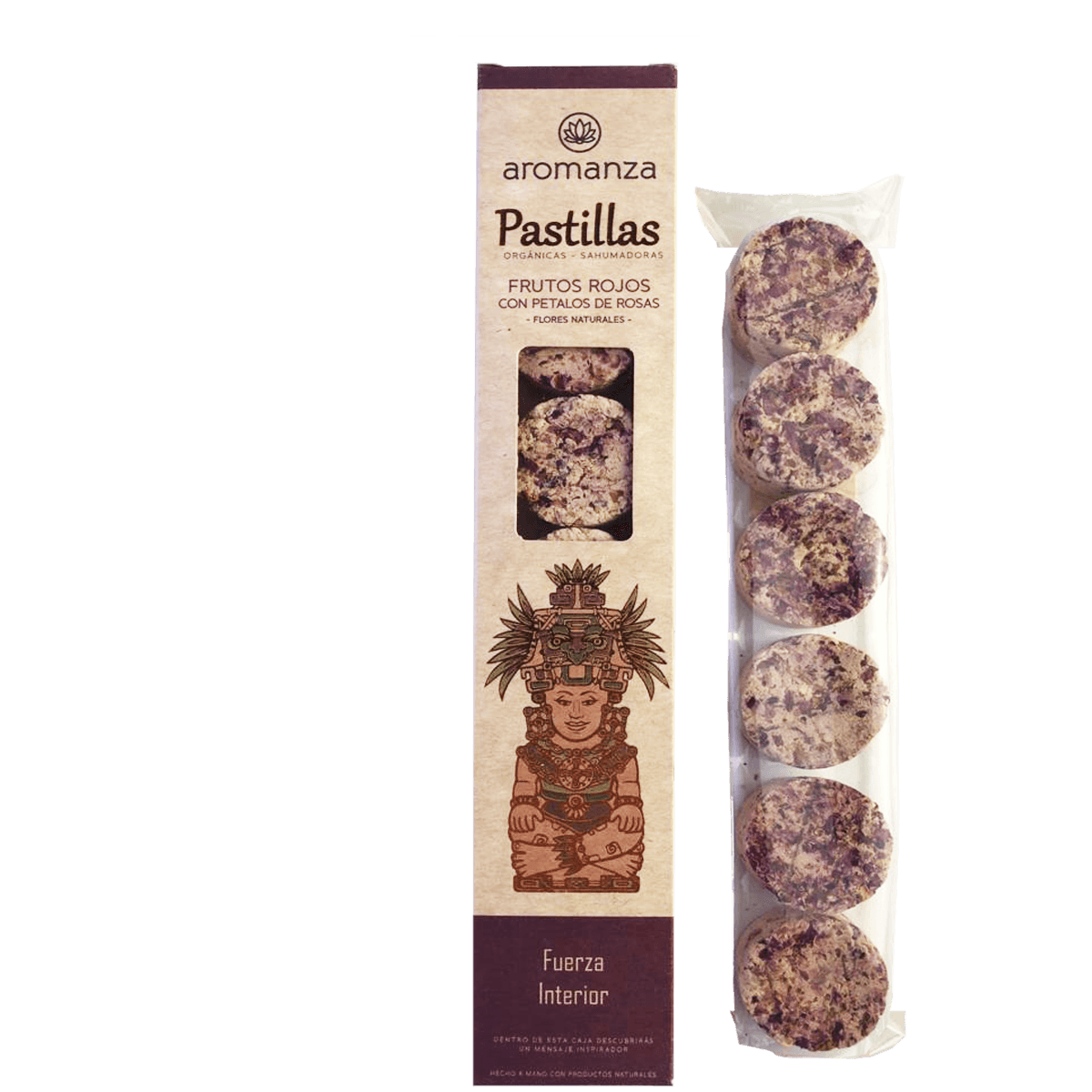 Pastillas Orgánicas Sahumadoras - Frutos Rojos con Pétalos de Rosas (101MB)
