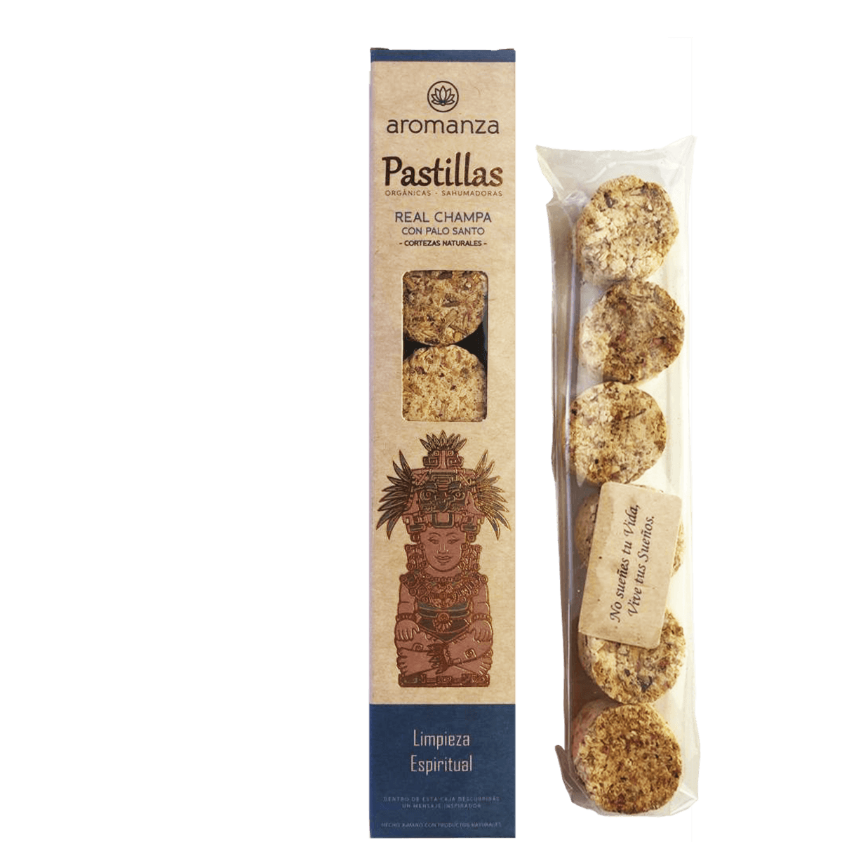 Pastillas Orgánicas Sahumadoras - Real Champa con Palo Santo (101MB)