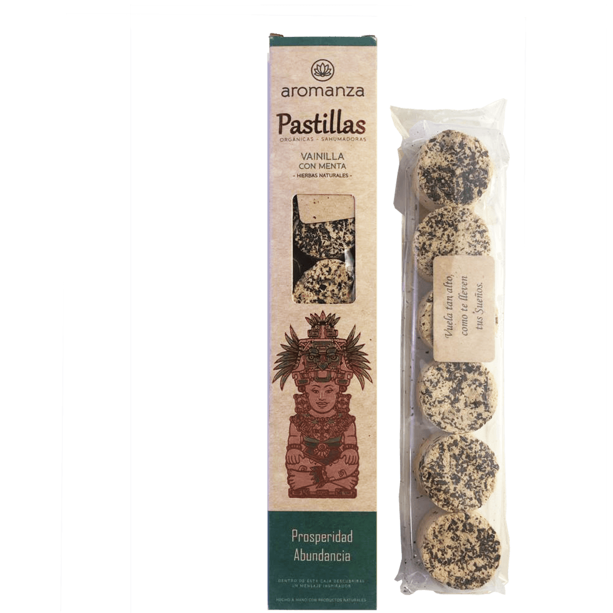 Pastillas Orgánicas Sahumadoras - Vainilla con Menta (101MB)