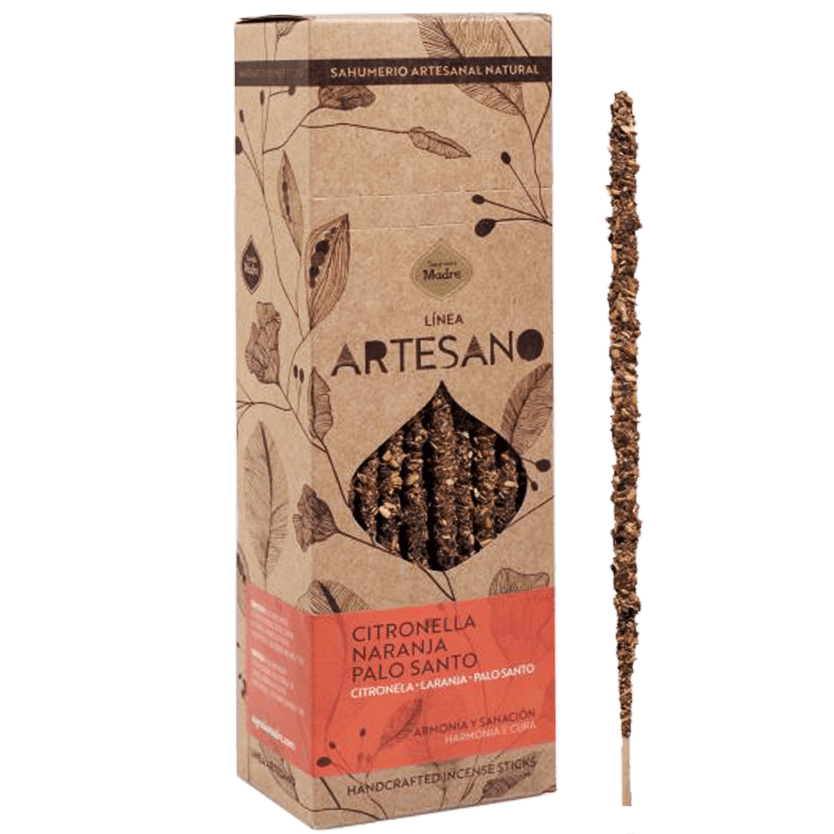 Sahumerio Artesano Natural - Citronella Naranja Palo Santo