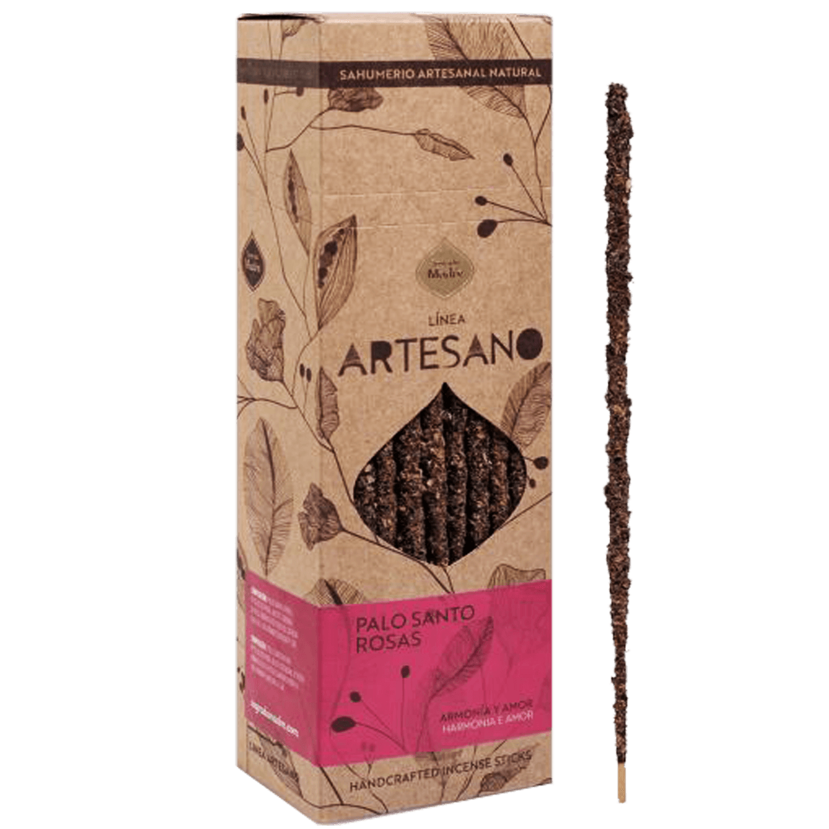 Sahumerio Artesano Natural - Palo Santo Rosas