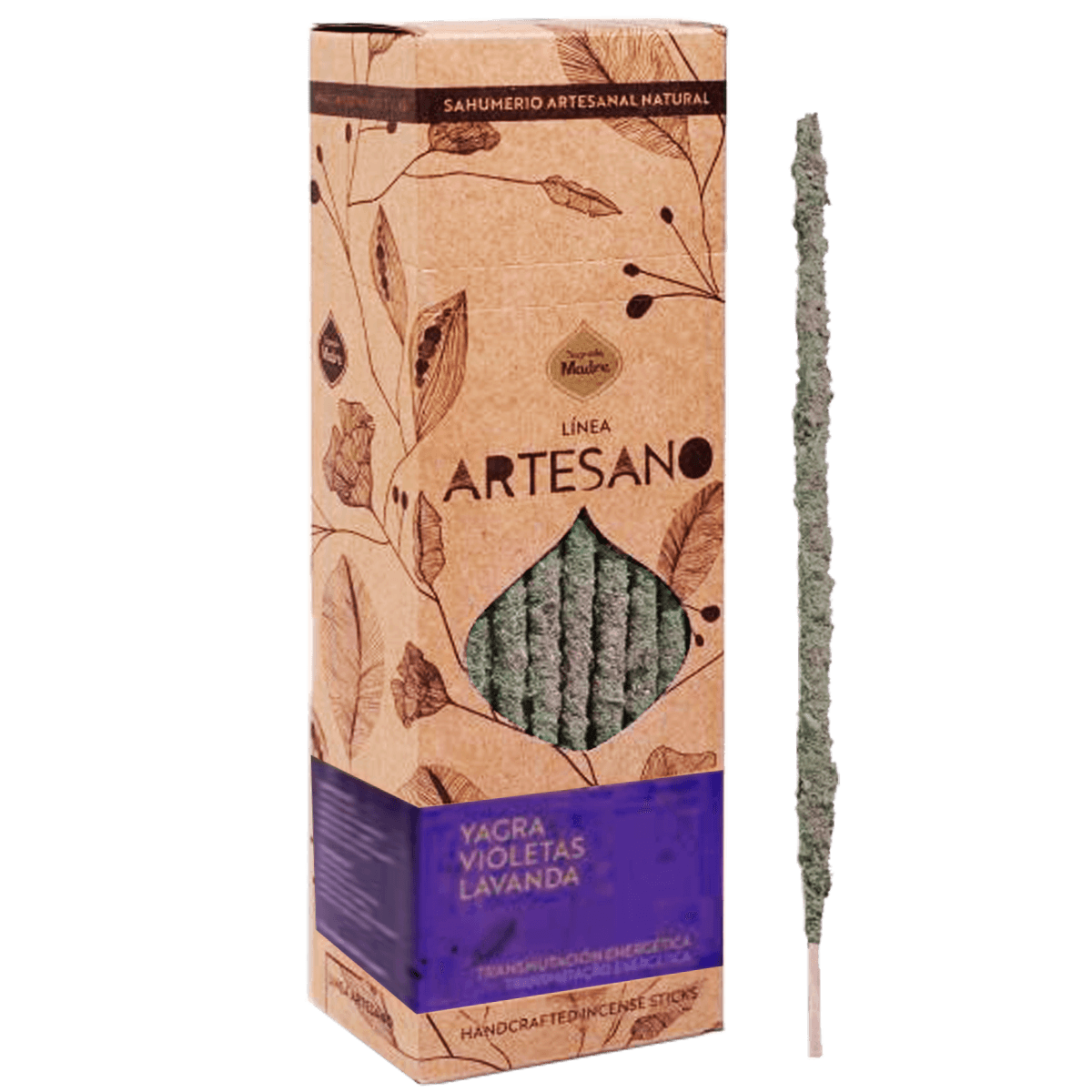 Sahumerio Artesano Natural - Yagra Violetas Lavanda