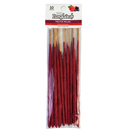 Bangladesh Sahumerio Triple Empaste x 10 - Frutos Rojos (432D)