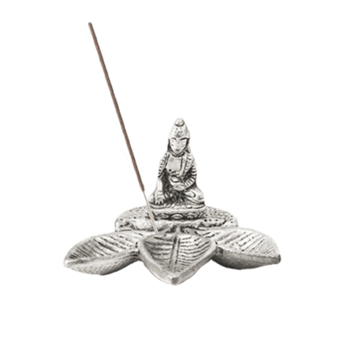 Porta Sahumerio Sobre Flor Metal - Budha (650O)
