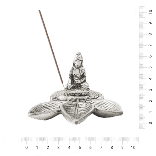 Porta Sahumerio Sobre Flor Metal - Budha (650O)