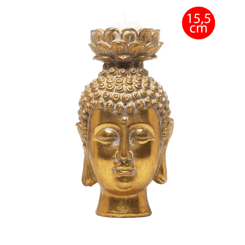 Cabeza Buda con Loto y Copón 15,5 Cm. (946A)