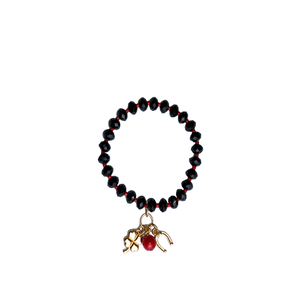 Pulsera Cristal Mediano Negra de la Fortuna