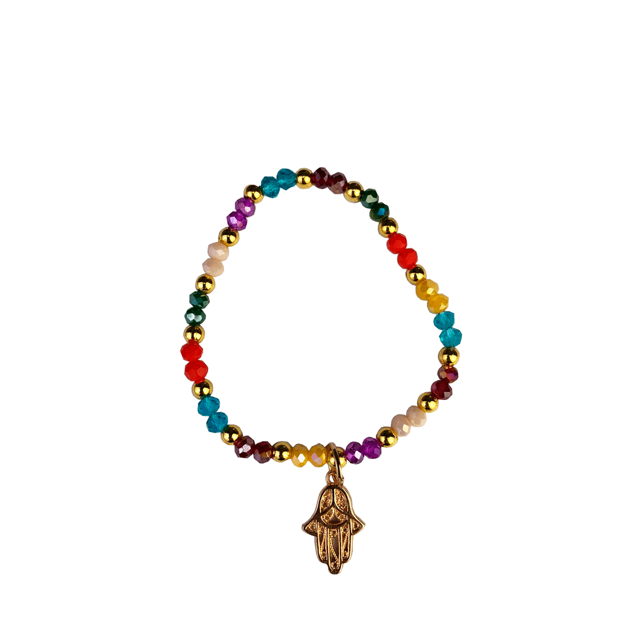 Pulsera Cristal Chico con Dije Mano (001)