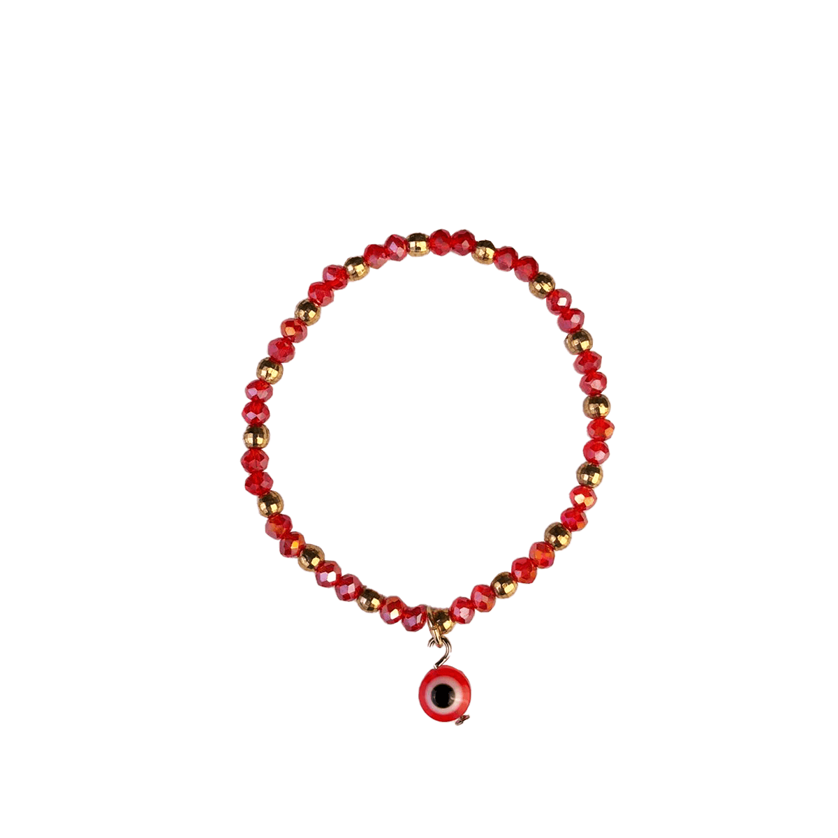 Pulsera Cristal Chico con Dije Ojo Turco (001)