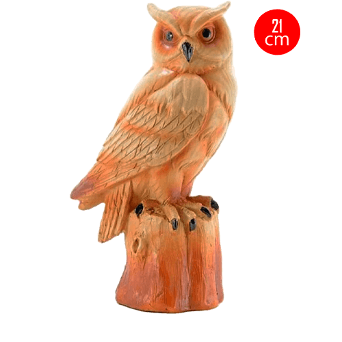 Búho Simil Madera 21 Cm. (932Q)