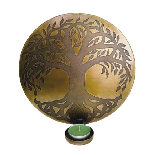 Porta Vela de Pared Árbol Gold LAN-407 B-B