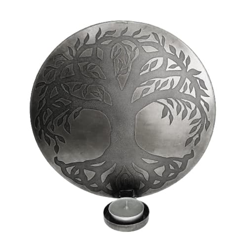 Porta Vela de Pared Árbol Silver LAN-407 B-N