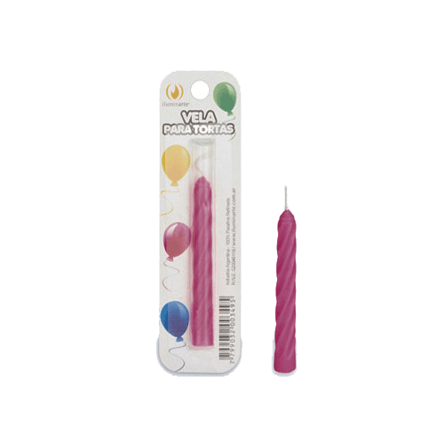 Vela Para Tortas - Fucsia