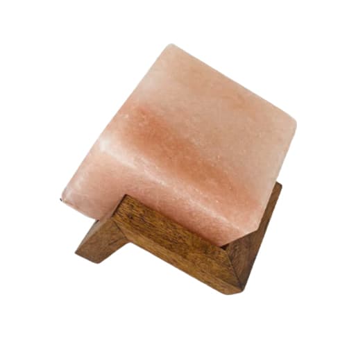 Lámpara de Sal del Himalaya Cuadrada con Base LS020